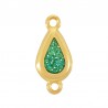Plaqué or 24 carats/ Vert pailleté