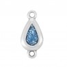 Placcato argento antico 999° / Glitter blu