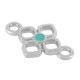Conector de Zamak Esmaltado Trébol de Cuatro Hojas 11X16 mm
