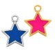 Colgante de Metal Zamak Estrella Esmaltada 17mm
