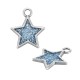 Enameled Zamak Charm Star 17mm