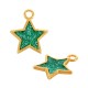 Enameled Zamak Charm Star 17mm