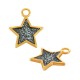 Enameled Zamak Charm Star 17mm