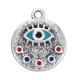 Charm rond en Zamak Émaillé avec œil Maléfique 17 mm