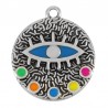 999° Silver Antique Plated/ Multi