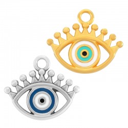 Charm en Zamak Émaillé avec œil Maléfique 20 x 17 mm