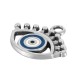 Enameled Zamak Charm Evil Eye 20x17mm