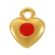 Enameled Zamak Charm Heart 8mm