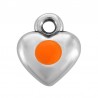 999° Argent antique plaqué/ Orange fluo