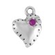 Enameled Zamak Charm Heart 14mm