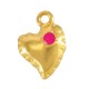 Ciondolo a Forma di Cuore in Zama Smaltata 14 mm