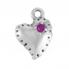 Placcato argento antico 999° / Viola fluo