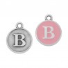 999° Silver Antique Plated/ Pink