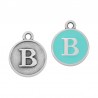 999° Silver Antique Plated/ Howlite Turquoise