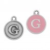 999° Silver Antique Plated/ Pink