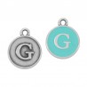 999° Silver Antique Plated/ Howlite Turquoise