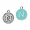 Argento 999° placcato anticato / Howlite turchese