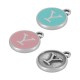  Bréloque Ronde avec Lettre "Y" Emaillée 14mm