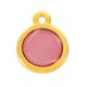 Enameled Zamak Charm Round Frame 12mm