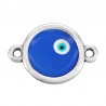 Argent antique plaqué 999° / Bleu transparent / Blanc / Turquoise / Noir