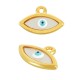 Colgante de Metal Zamak con Ojo Esmaltado 18x8mm