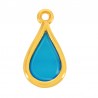 Placcato oro 24 carati/blu fluo