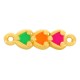 Enameled Zamak Connector with 3 Hearts 6x16mm