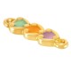 Enameled Zamak Connector with 3 Hearts 6x16mm