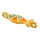 Enameled Zamak Connector Fish 14x7mm