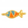 24K Gold Plated/ Sky Blue/ Light Orange