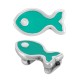 Enameled Zamak Slider Fish 16x9mm Ø5.2x2.2mm