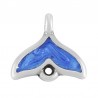 Placcato argento antico 999°/blu perla