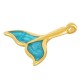 Enameled Zamak Charm Mermaid Tail 24x20mm