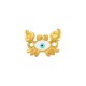 Enameled Zamak Connector Crab with Evil Eye 16x12mm