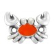 Connecteur en Zamak Émaillé Crab 16 x 12 mm