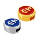 Enameled Zamak Slider Round with Anchor 12mm Ø5.2x2.2mm
