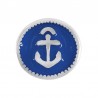Argent 999° plaqué antique/bleu cobalt