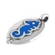 Charm Ovale en Zamak Émaillé avec Hippocampe 13 x 21 mm