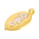 Charm Ovale en Zamak Émaillé avec Hippocampe 13 x 21 mm