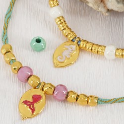 Charm Ovale en Zamak Émaillé avec Hippocampe 13 x 21 mm