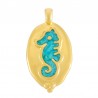 24K Gold Plated/ Pearl Turqoise