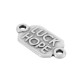 Enameled Zamak Connector Tag “LOVE LUCK HOPE” 14x10mm