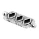 Enameled Zamak Connector Rectangular with Rhombus 12x20mm