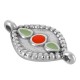 Conector de Metal Zamak Ovalado con  Esmalte 18x13mm