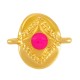 Enameled Zamak Connector Oval with Star 11x15mm