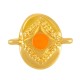 Enameled Zamak Connector Oval with Star 11x15mm