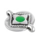 Enameled Zamak Connector Oval with Star 11x15mm