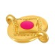 Enameled Zamak Connector Oval with Star 11x15mm