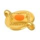 Enameled Zamak Connector Oval with Star 11x15mm