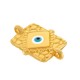 Enameled Zamak Connector Rectangular with Evil Eye 13x16mm